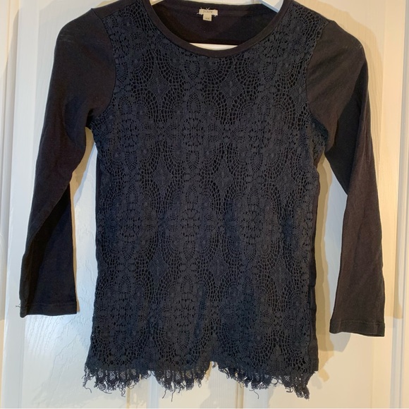 JCrew Navy Long Sleeve Shirt Women’s Size XS - Picture 6 of 7